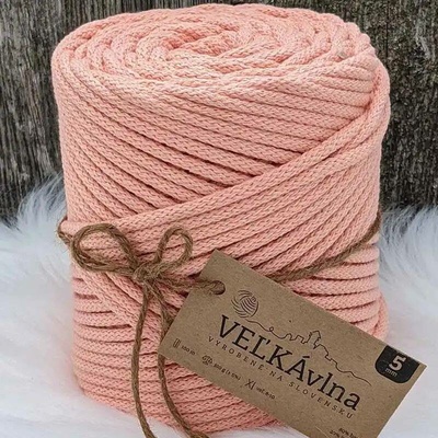 Velká vlna Špagát 5mm Gerbera lososová