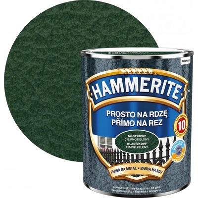Hammerite Přímo na rez kladívkový 0,7L tmavě zelená