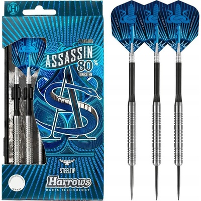 Šípky Harrows Assassin 80% Steeltip 20gR 3 ks