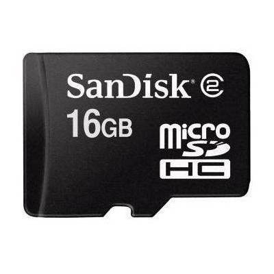 SanDisk 16GB micro SDHC karta + adaptér