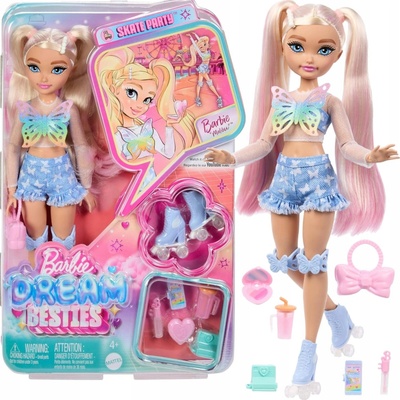 Mattel Barbie DREAM BESTIES na kolečkových bruslích Malibu JFX96