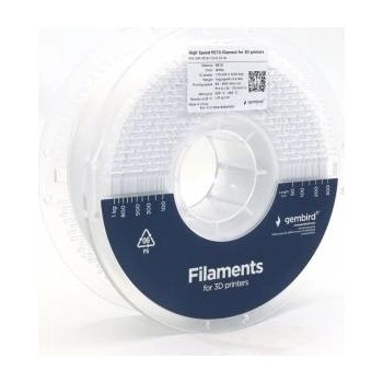 Gembird Filament PETG High Speed white 1.75 mm 1 kg