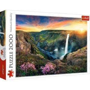 Trefl Puzzle - 2000 - Haifoss Waterfall, Iceland Trefl 27091