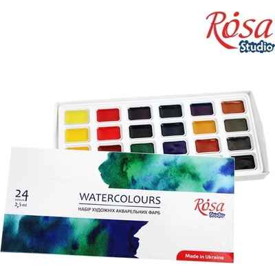 ROSA Studio akvarelové barvy 24x2,5 ml v kartonové krabičce