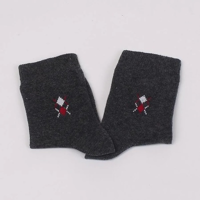 Детски чорапи в графитено с фигурки