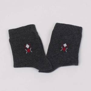  Детски чорапи в графитено с фигурки
