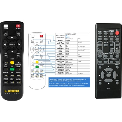 General 3m r017h, r017f - дистанционно управление с лазерен указател (3m r017h, r017f)