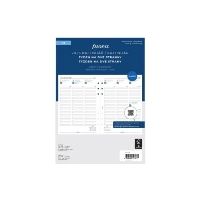 FILOFAX A5 týždeň/1 str. linky ČJ+SJ 2026