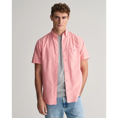 Gant Риза с къс ръкав Gant Regular Fit Classic Oxford Short Sleeve Shirt - Sunset Pink