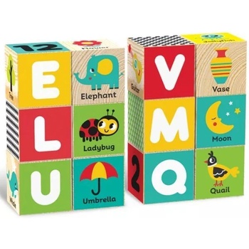 KIDSHITS Abc Дървени кубчета - 12 бр (kh20/030)