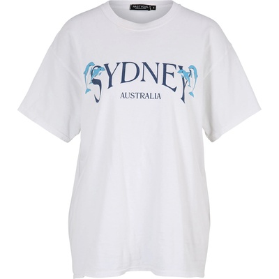Nasty Gal Тениска 'Sydney' бяло, размер M