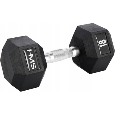 HMS Hex Pro pogumovaná jednoručka 1 x 18 kg