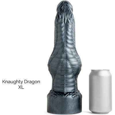 Mr. Hankey’s Toys Knaughty Dragon XL prémiové silikónové dildo s Vac-U-Lock 33 x 5–9,7 cm