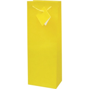 EUROCOM Подаръчна торбичка Mat Bottle, 13x36x8.5cm, жълта (25406-А-ЖЪЛТ)