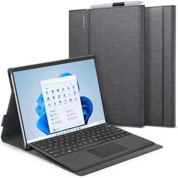 Spigen Folio Stand Case - текстилен калъф и поставка за Microsoft Surface Pro 8 (сив)