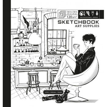 Бележник Bourgeois 200х200 36 л. тв. к бели W (1120661-214658-21368)