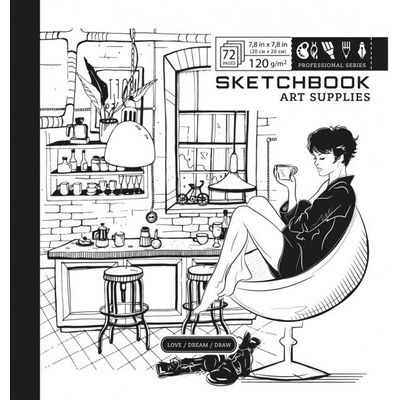 Бележник Bourgeois 200х200 36 л. тв. к бели W (1120661-214658-21368)