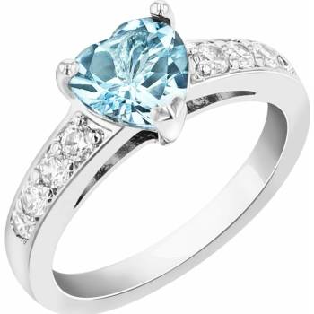 Eppi Strieborný prsteň so srdiečkovým topásom Bailey R33347