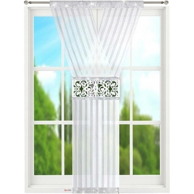 Fliying Dekorativní bílý prolamovaný panel L382, 120x250 cm