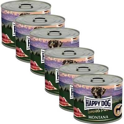 Happy Dog Pferd Pur Montana koňská 6 x 200 g