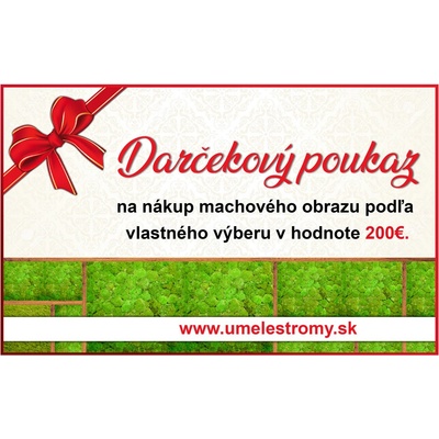 Darčeková poukážka v hodnote 200€