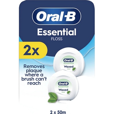 ORAL-B Essential dentálna niť voskovaná Mint 2 x 50 m