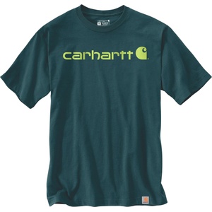 Carhartt Мъжка тениска Carhartt Core Logo S/S T-shirt - Dark Harbor Teal (016-7684-1414)