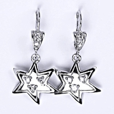 Čištín s čirými zirkony hvězdy NK 1388/15