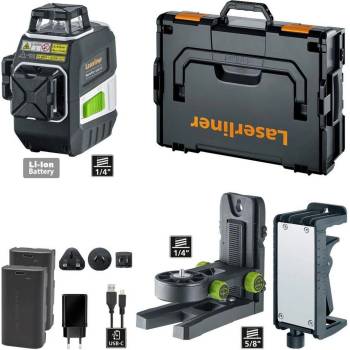 Image 1 of Laserliner Линеен лазерен нивелир със зелен лъч, стойка и куфар с аксесоари Laserliner MasterPlane-Laser 3G Pro, 031.410L - 55 m, 0.2 mm/m (031.410L)