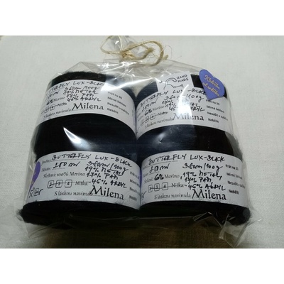 Luxusní mohérová bonboniéra Butterfly lux 4x250m Black
