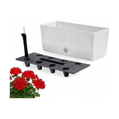 Prosperplast Kvetináč 60 x 25 x 24 cm plast biely