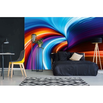 DIMEX ART s. r. o Самозалепваща се флизелинова фототапета цветен тунел 375 x 250 см