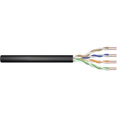 CAT 5e U-UTP outdoor installation cable, 100 MHz Fca (PVC), AWG 24/1, 305 m drum, sx, black (DK-TP512)