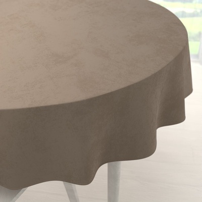 Biante Veľký zamatový okrúhly obrus Velvet Premium SVP-005 Svetlo hnedý Ø 240cm