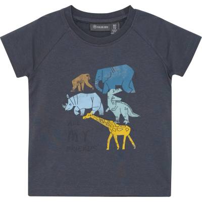 Color Kids Детска тениска Color Kids Baby's T-Shirt with Chestprint S/S T-shirt - Turbulence - размер 74 (EU) (704-5845-0311)