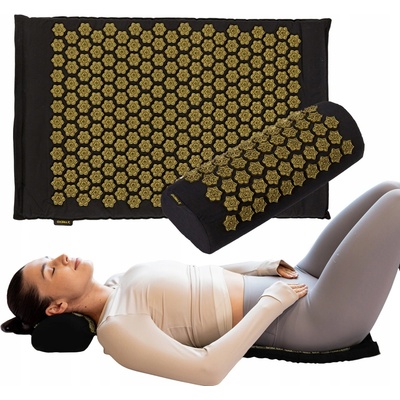 TREXO Akupresúrna podložka s vankúšom TXO-B4Z004-BK čierna