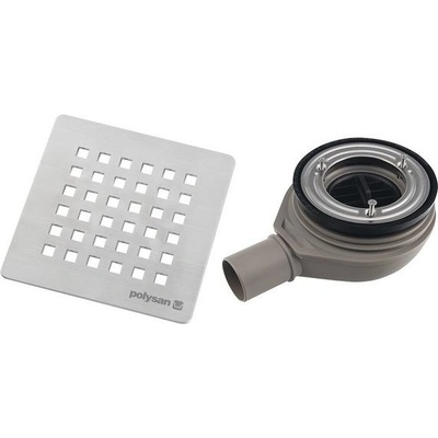 Polysan Flexia Kúpeľňový sifón, priemer 90 mm, DN40, nerezový uzáver 17731