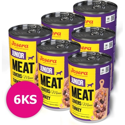 Josera Dog Meat Lovers Junior Menu Turkey 6 x 400 g