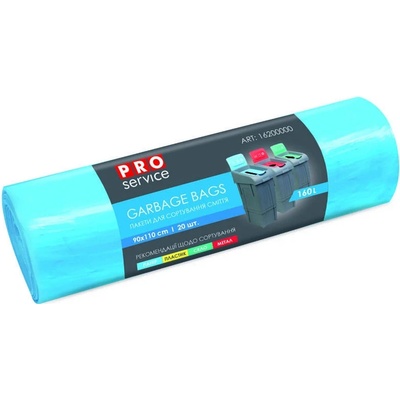 Pro Service pytle na tříděný odpad 160L 24 µm 20 ks modré