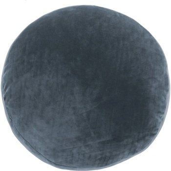Tiseco Home Studio Тъмносиня декоративна възглавница от микрофибър Marshmallow, ø 40 cm - Tiseco Home Studio (3420BLUESTONE)
