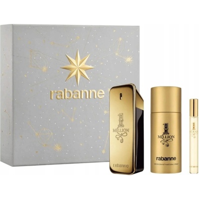Paco Rabanne 1 Million EDT 100 ml + deospray 150 ml + EDT 10 ml dárková sada