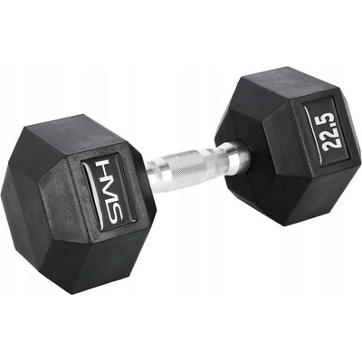 HMS Potažené pogumované činky s pevnou hmotností 1 x 22,5 kg