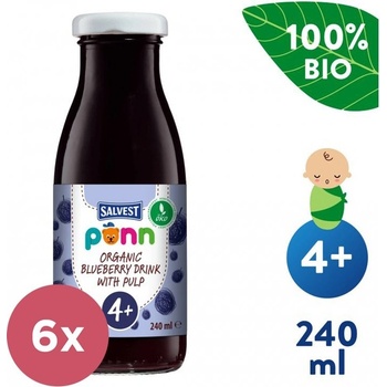 Salvest Põnn BIO Borůvková šťáva s dužinou 6 x 240 ml