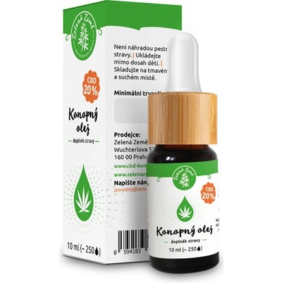 Zelená Země CBD konopný olej 20% 10 ml