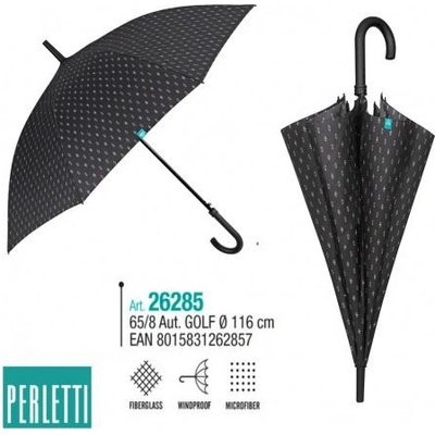 Perletti 26285 time geometrico deštník pánský automatický černý