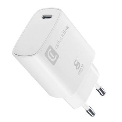 Зарядно 220V, тип порт USB-C, 25W Micro pack, бял цвят (12775)