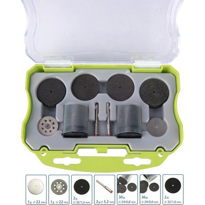 Extol Craft 903770 sada nástrojů do přímé brusky 3,2mm 74ks