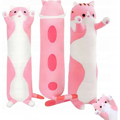 Ovčí věci Plyšový polštář Dlouhá kočka Růžová 50cm – Zboží Mobilmania