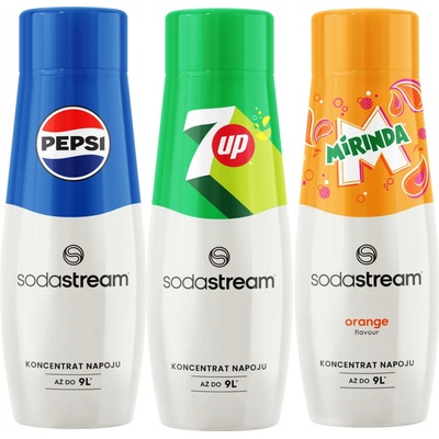 SodaStream Mirinda, Pepsi, 7UP, Pepsi Max Lime 4 x 440 ml