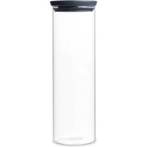 Brabantia Стъклен буркан Brabantia Stackable 646873, 1.9 л, Плътно затваряне, Подходящ за съдомиялна, Тъмносив (646873)